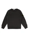 Stone Island Logo-patch Cotton Jumper In Grau