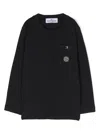 Stone Island Logo-patch Cotton T-shirt In Blue