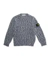 Stone Island Junior Logo Patch Crewneck Jumper In Gray