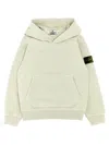 Stone Island Junior Kids' Compass Badge Hoodie In Beige
