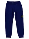 Stone Island Kids' Logo Patch Joggers In Navy