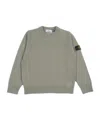 Stone Island Junior Logo Patch Knitted Jumper In Gray