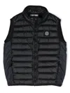 Stone Island Logo-patch Padded Gilet In Black
