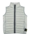 Stone Island Junior Logo Patch Padded Vest In Gray