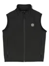 Stone Island Logo-patch Shell Gilet In Black