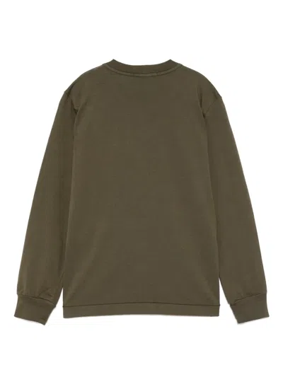 Stone Island Kids' Logo-patch T-shirt In Green