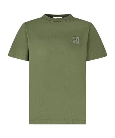 Stone Island Junior Logo Patch T-shirt In Multi