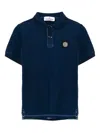 Stone Island Logo Polo Shirt In Blue