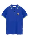 Stone Island Logo Polo Shirt In Blue