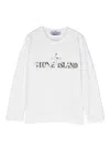 Stone Island Logo-print Cotton T-shirt In 白色