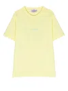Stone Island Logo-print Short-sleeved T-shirt In V0031 Giallo