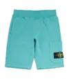 Stone Island Logo Shorts In Blue
