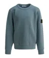 Stone Island Junior Long Sleeved Logo Patch Sweatshirt In Blue