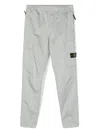 Stone Island Mid-rise Tapered Trousers In Grey
