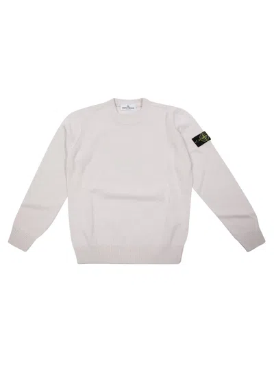 Stone Island Junior Mini Crewneck Sweater In Neutral