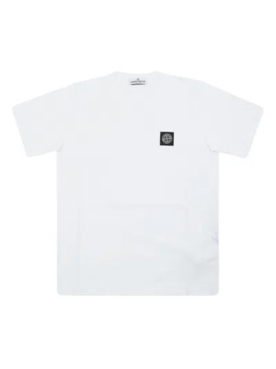 Stone Island Junior Mini Iconic Logo T-shirt In White