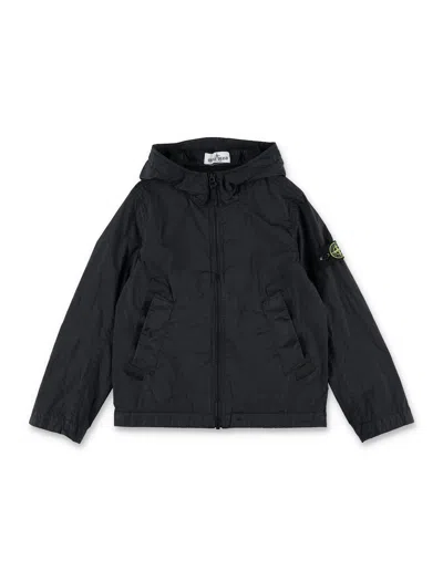 Stone Island Kids'  Junior Nylon Jacket In Black