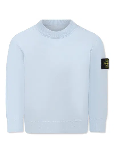 Stone Island Kids' Organic-cotton Sweatshirt In Blau