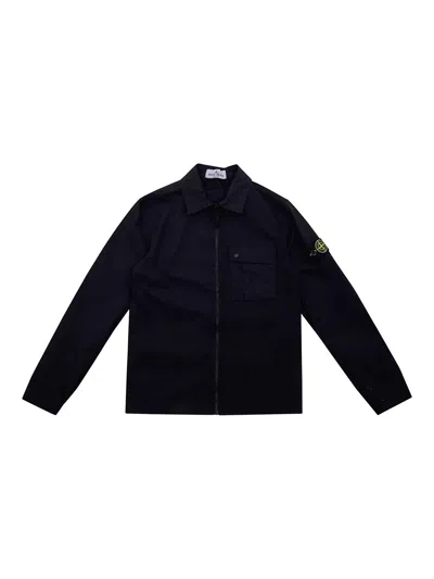 Stone Island Kids' Chaqueta Casual - Azul In Black