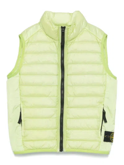 Stone Island Kids' Padded Gilet In Green