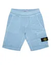 Stone Island Compass-badge Casual Shorts In Blue