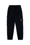 Stone Island Compass-badge Tapered Trousers In Navyblue