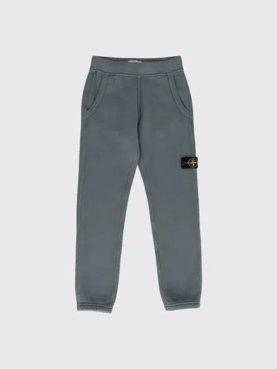 Stone Island Junior Pants Kids Color Blue In Gold