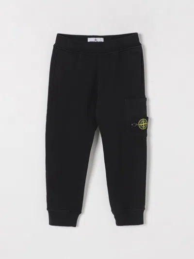 STONE ISLAND PANTS STONE ISLAND JUNIOR KIDS COLOR BLACK,G51297002