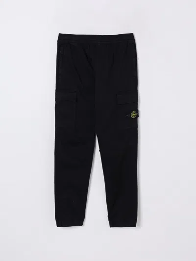 Stone Island Pants  Junior Kids Color Black