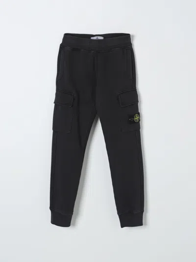 Stone Island Junior Pants  Kids Color Black In Schwarz