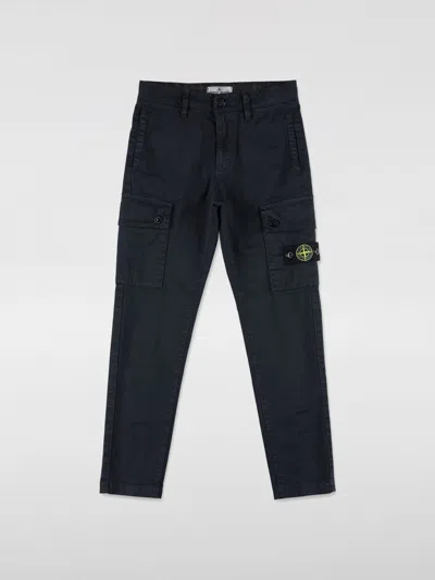 STONE ISLAND PANTS STONE ISLAND JUNIOR KIDS COLOR BLUE,F78532009