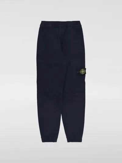 Stone Island Pants  Junior Kids Color Blue In Blau