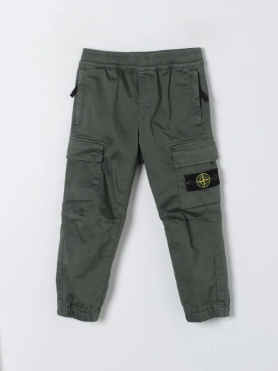 Stone Island Junior Pants  Kids Color Military