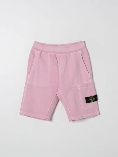 Stone Island Junior Pants  Kids Color Pink