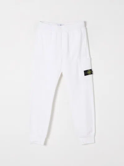 STONE ISLAND PANTS STONE ISLAND JUNIOR KIDS COLOR WHITE,G51297001