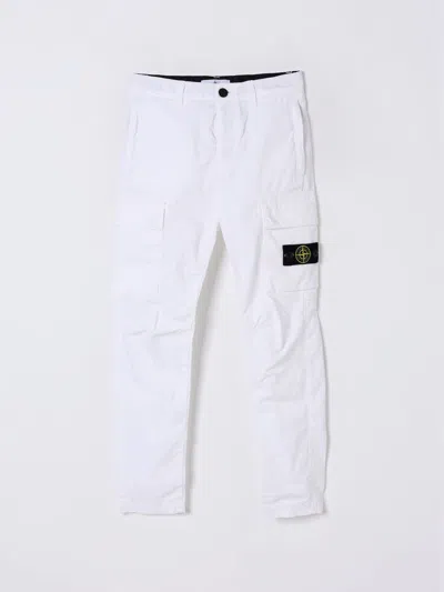 Stone Island Pants  Junior Kids Color White