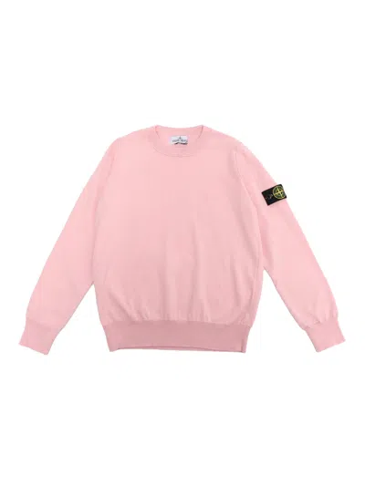 Stone Island Kids' Pink Sweatshirt With Logo