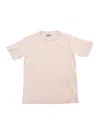 Stone Island Pink T-shirt With Round Neck And Logo Embroidery On The Front In Cotton Boy In Pink