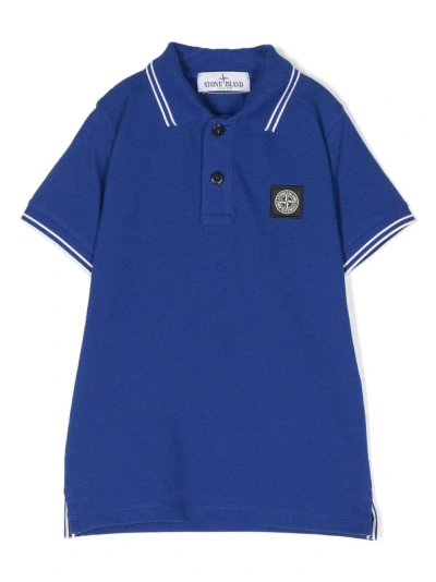 Stone Island Junior Polo Shirt In Blue