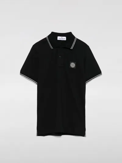 Stone Island Polo Shirt  Junior Kids Color Black