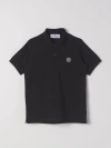 Stone Island Junior Polo Shirt  Kids Color Black