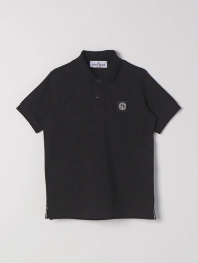 Stone Island Junior Polo Shirt  Kids Colour Black