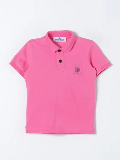 Stone Island Junior Polo Shirt  Kids Color Cyclamen