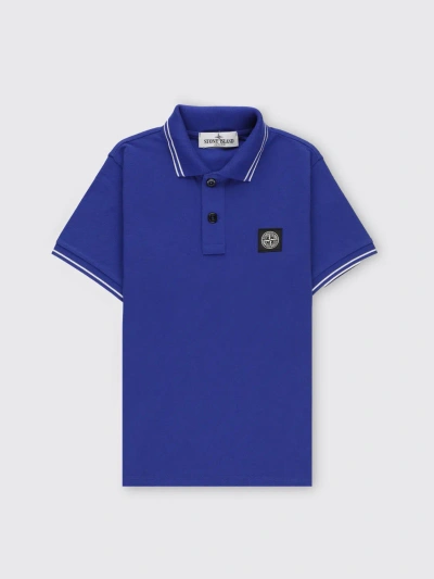 Stone Island Junior Polo Shirt  Kids Color Navy