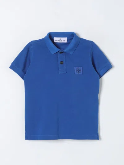 Stone Island Junior Polo Shirt  Kids Color Navy