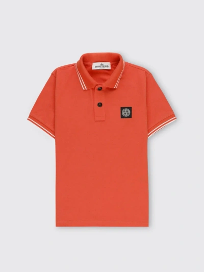 Stone Island Polo Shirt  Junior Kids Color Orange In Orange
