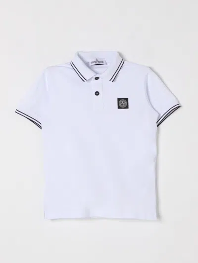 STONE ISLAND POLO SHIRT STONE ISLAND JUNIOR KIDS COLOR WHITE,424706001