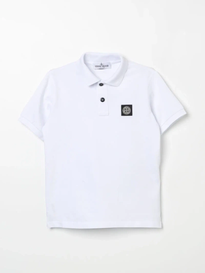 Stone Island Polo Shirt  Junior Kids Color White