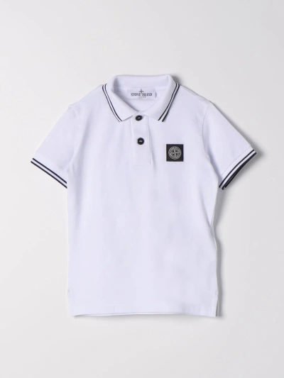 Stone Island Junior Polo Shirt  Kids Color White