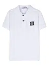 Stone Island Compass Cotton Polo Shirt In White